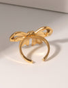 18K Gold-Plated Stainless Steel Bow Ring