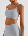 Spaghetti Strap Round Neck Sports Bra