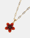 Flower Pendant Stainless Steel Necklace