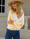 Floral Open Front Fuzzy Cardigan