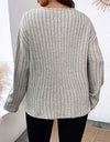 Plus Size Lace Detail Long Sleeve T-Shirt