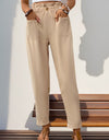 Frill High Waist Pants with Pockets