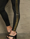 Double Take Sequin Stripe High Waist Ankle Length Pants