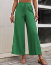 High Waist Slit Wide Leg Pants