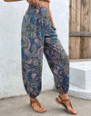 Printed Smocked Waist Pants