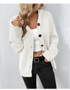 Drawstring Button Up Hooded Cardigan