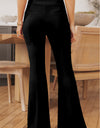 Front Slit Flare Leg Pants