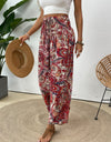 Printed Wide Leg Pants