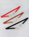 Zinc Alloy Buckle PU Leather Belt