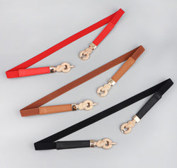 Zinc Alloy Buckle PU Leather Belt