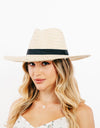 Fame Basket Weave Straw Sun Hat