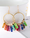 Multicolored Stone Dangle Earrings