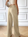 Full Size Drawstring Pocketed Wide Leg Pants