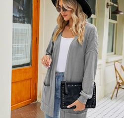 Long Sleeve Pocketed Cardigan
