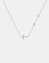 Zircon 925 Sterling Silver Cross Necklace