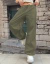 Drawstring Waist Pants with Pockets