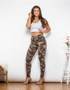 Full Size Camouflage Buttoned Leggings