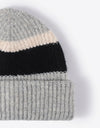 Tricolor Cuffed Knit Beanie