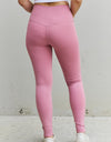 Zenana Fit For You Full Size High Waist Active Leggings in Light Rose