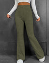 Ribbed High Waist Bootcut Pants