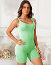 Scoop Neck Wide Strap Active Romper