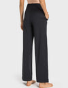 Drawstring Waist Wide Leg Sports Pants with Pockets