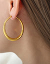 18K Gold-Plated Hoop Earrings