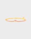 Heart Shape Inlaid Zircon 18K Gold-Plated Bracelet