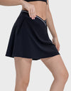 Pocketed Elastic Waist Active Skirt