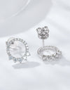 Moissanite Platinum-Plated Earrings