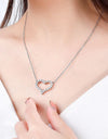 1 Carat Moissanite Heart Pendant Chain-Link Necklace