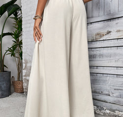 Tied High Waist Wide Leg Pants