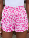 Leopard Elastic Waist Shorts