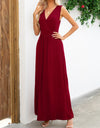 Surplice Neck Sleeveless Maxi Dress