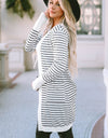 Striped Open Front Longline Cardigan