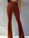 Ribbed High Waist Flare Pants