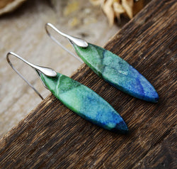 Copper Natural Stone Geometric Shape Earrings