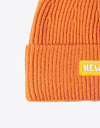 NEWYORK Patch Rib-Knit Cuffed Beanie