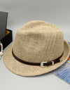 Short Brim Jute Cloth Hat