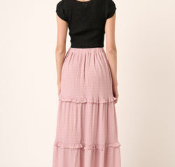 Mittoshop Drawstring High Waist Frill Skirt