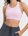 Cutout Round Neck Active Tank