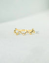 18K Gold-Plated 925 Sterling Silver Zircon Ring