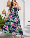 Full Size Floral Off-Shoulder Maxi Dress