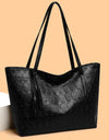 Skeleton Pattern PU Leather Tote Bag