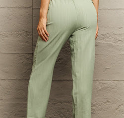 Tie Waist Long Pants