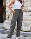 Drawstring High Waist Cargo Pants