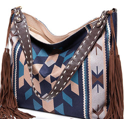 Geometric Canvas Tote Bag