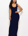 Scoop Neck Wide Strap Maxi Dress