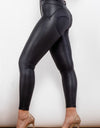 Full Size PU Leather Buttoned Leggings