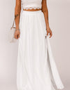 Elastic Waistband Split Maxi Skirt